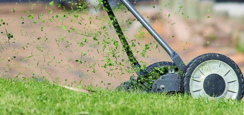Mowing a Lawn with a Push Mower