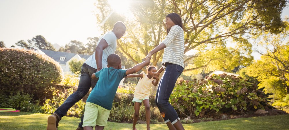 Family in Yard