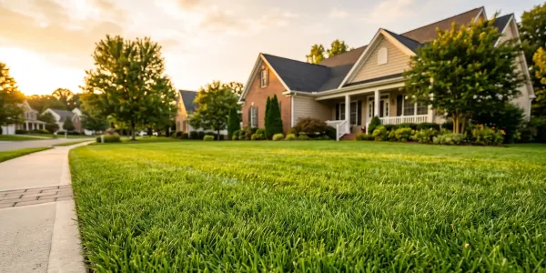 lush green lawn with no weeds