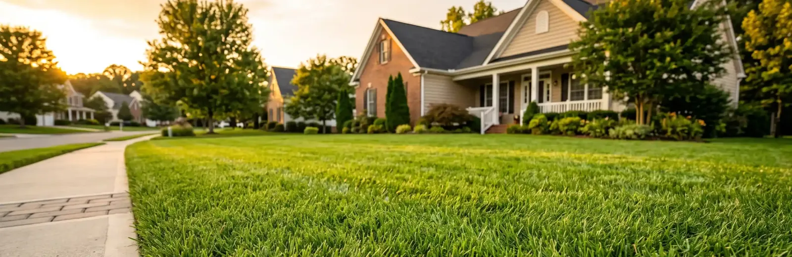 lush green lawn with no weeds